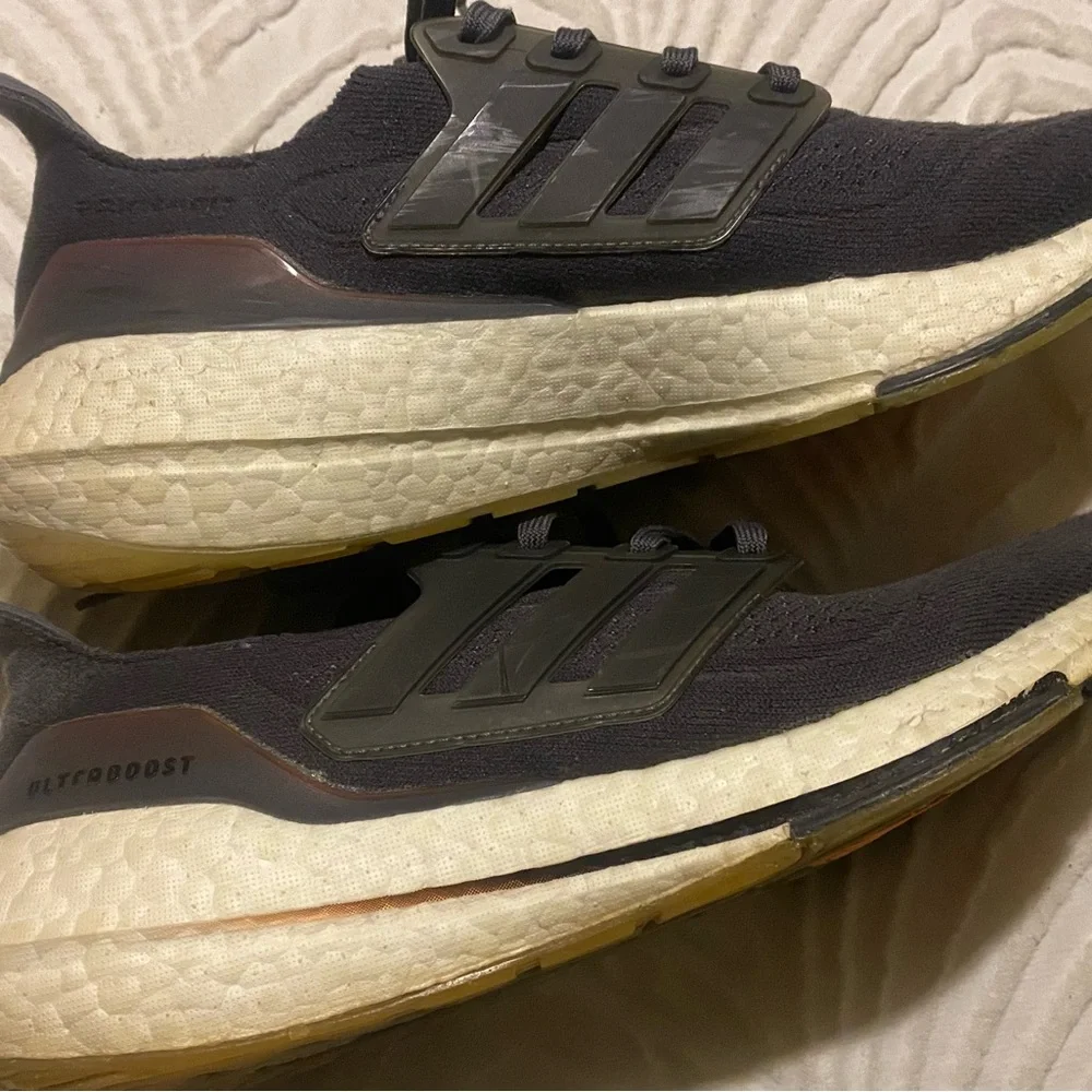 Adidas Ultraboost Men's Gray and Cream Athletic Shoes